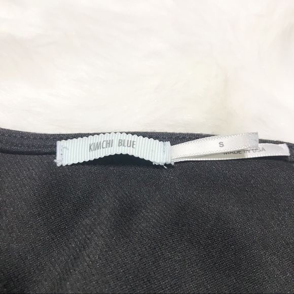 Kimchi Blue Laser Cut Black Crop Top - Picture 6 of 6